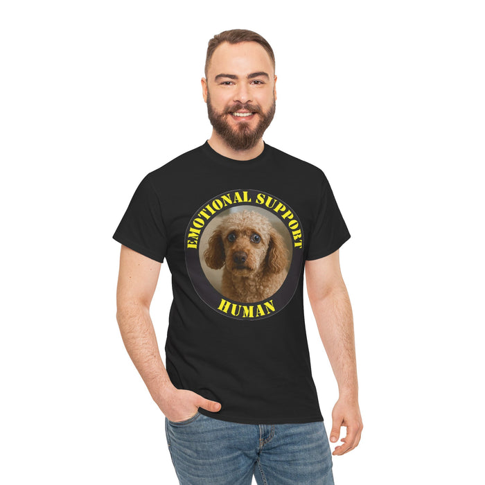 Emotional Support Human T‑Shirt — Cute Poodle Pet Lover Tee