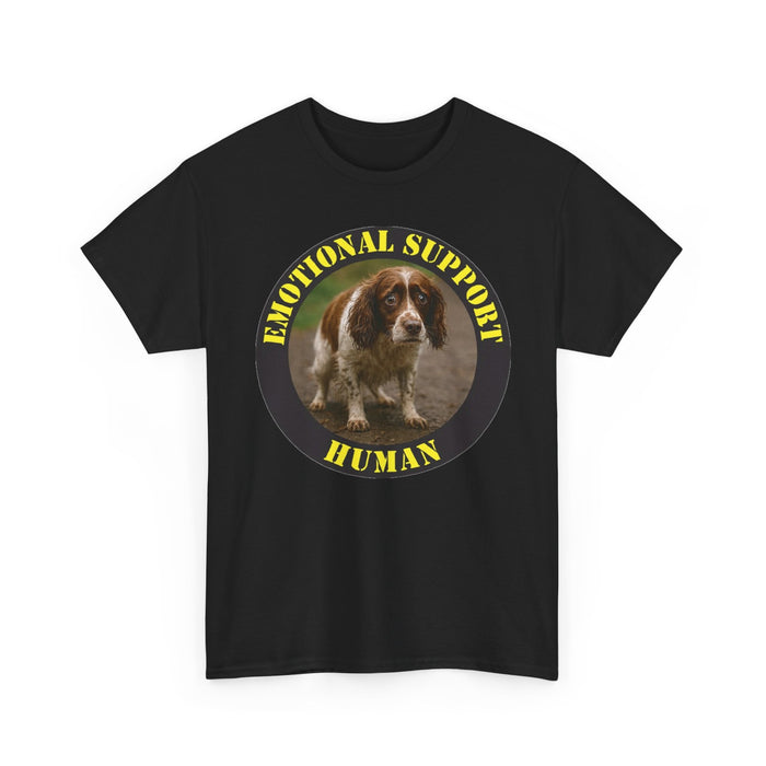 Emotional Support Human T-Shirt — Cute Basset Hound Rescue Tee
