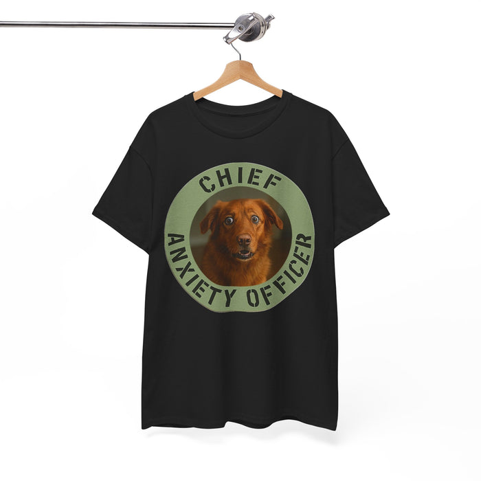 Chief Anxiety Officer T-Shirt – Cute Dog Graphic Tee for Dog Lovers