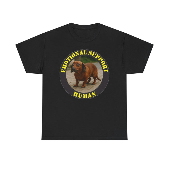 Emotional Support Human Tee — Dachshund Therapy Dog Graphic T-Shirt