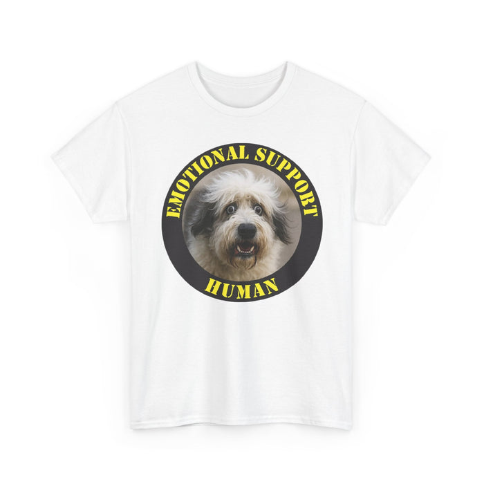 Emotional Support Human T‑Shirt — Cute Therapy Dog Graphic Tee