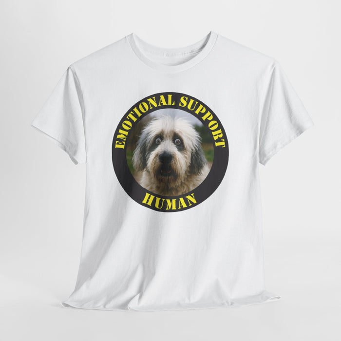 Emotional Support Human T-Shirt — Cute Dog Photo Graphic Tee