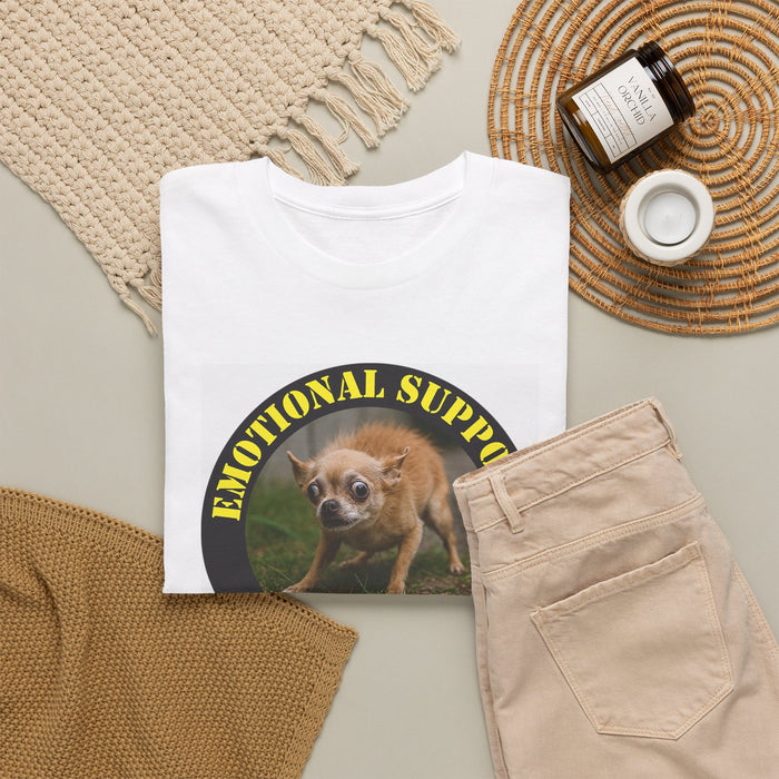 Emotional Support Human T‑Shirt — Funny Rescue Dog Badge Tee