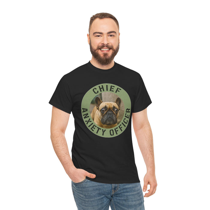 Chief Anxiety Officer T-Shirt — Funny French Bulldog Graphic Tee