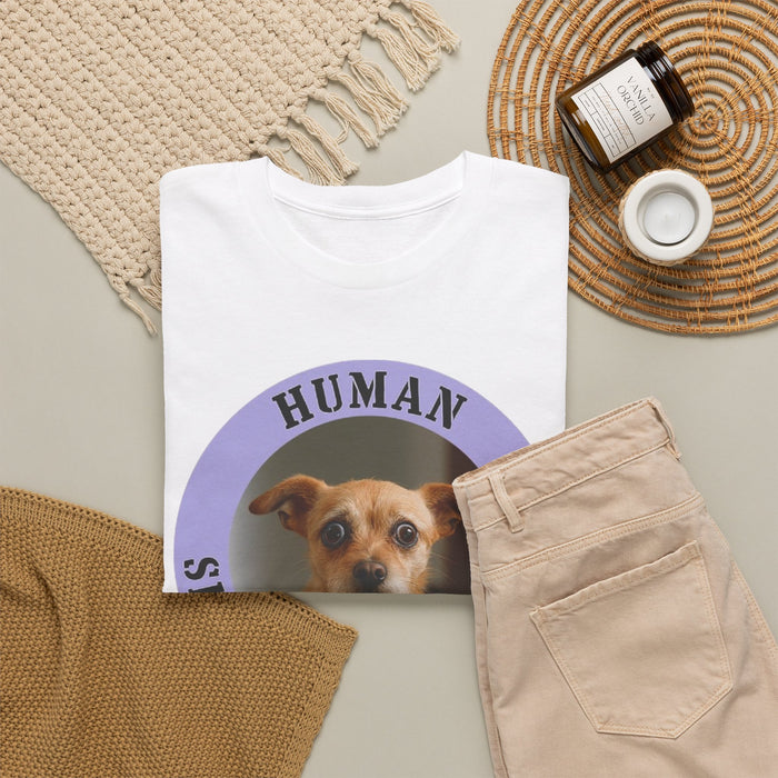 Dog Lover T‑Shirt - "Human Security Blanket" Cute Small Dog Photo Tee