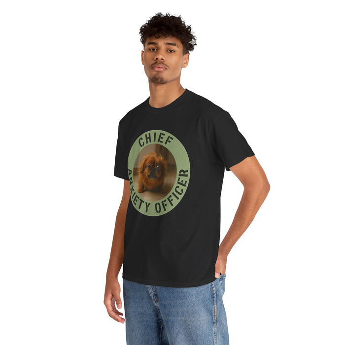 Chief Anxiety Officer T-Shirt — Cute Pekingese Dog Graphic Tee