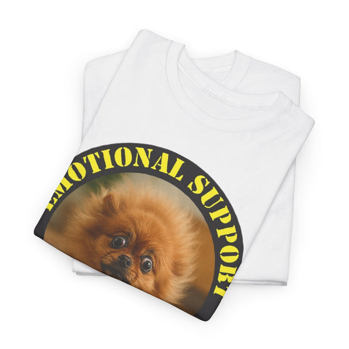 Emotional Support Human Tee — Cute Pomeranian Pet Lover Shirt