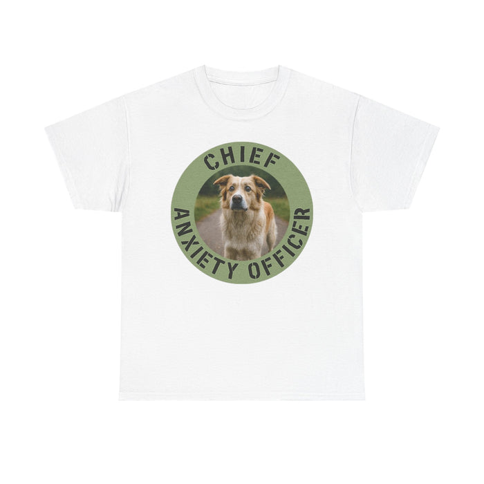 Chief Anxiety Officer T-Shirt — Funny Dog Graphic Tee for Dog Lovers