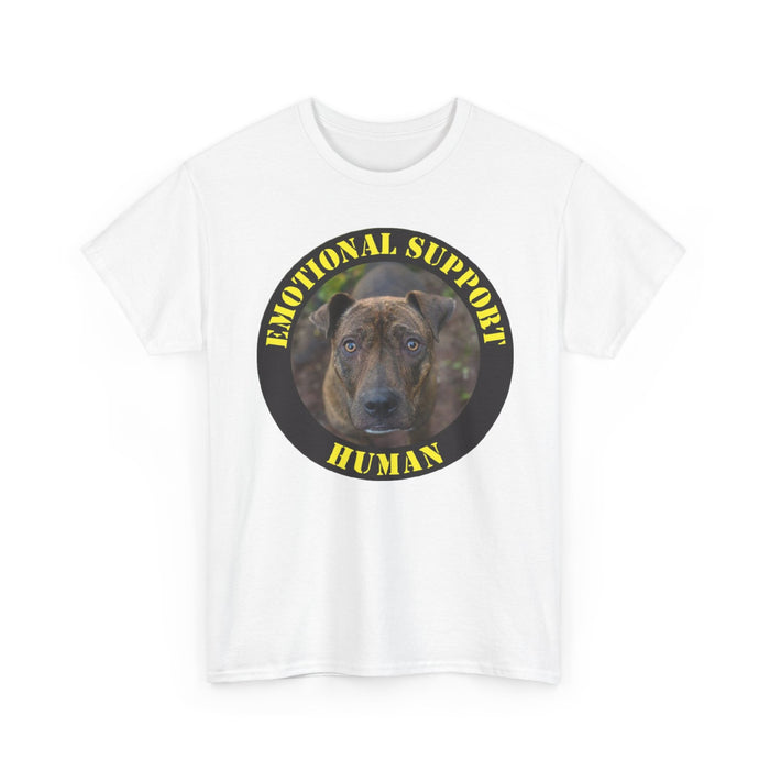Pit bull Emotional Support Human T-Shirt — Dog Face Graphic Tee