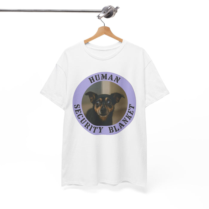 Dog Lover T‑Shirt — "Human Security Blanket" Cute Pet Photo Tee