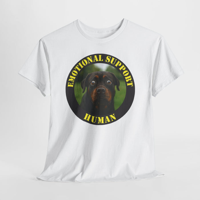 Emotional Support Human T-Shirt — Cute Rottweiler Pet Lover Tee