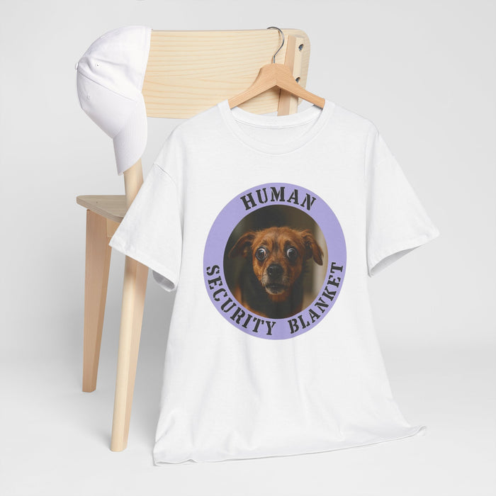 Dog Lover T-Shirt — "Human Security Blanket" Cute Dachshund Graphic Tee