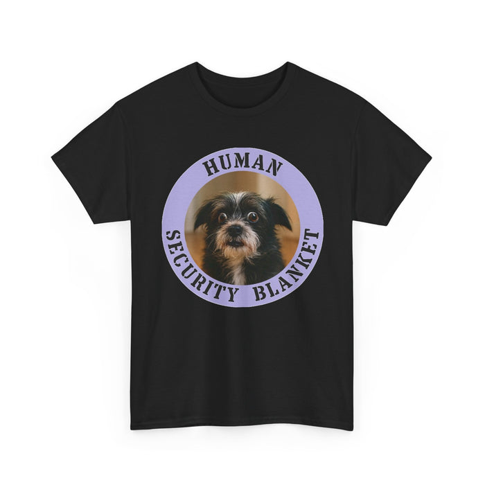 Human Security Blanket Dog Tee — Cute Rescue Pet T‑Shirt