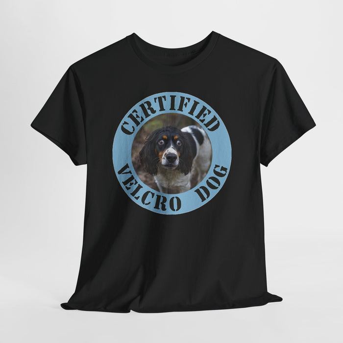 Spaniel Certified Velcro Dog T‑Shirt – Funny Dog Lover Tee