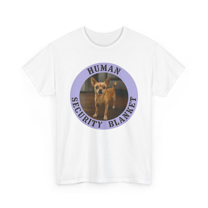 Dog Lover Tee — "Human Security Blanket" Funny Rescue Pup Shirt