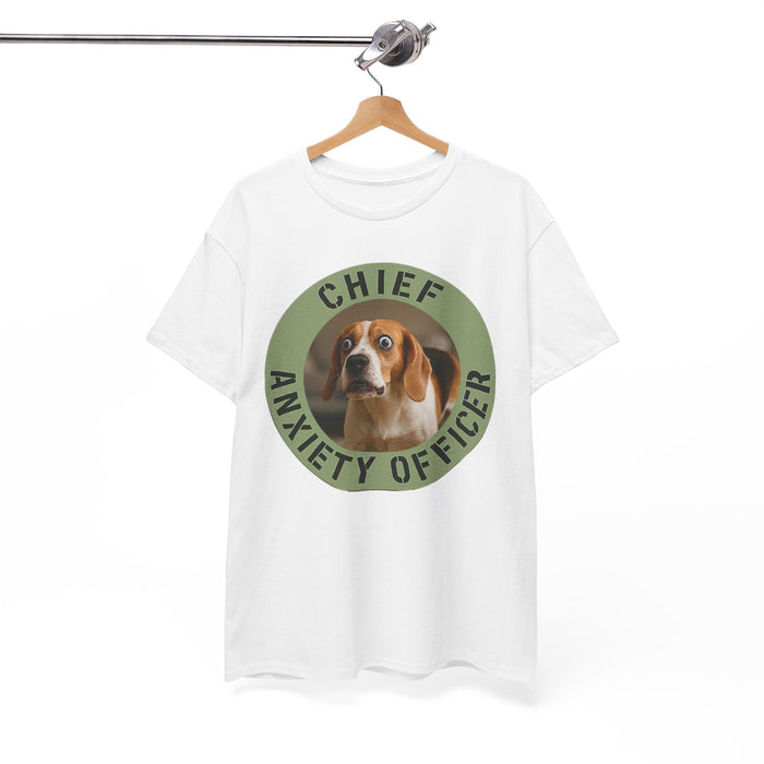 Chief Anxiety Officer T-Shirt — Cute Beagle Dog Graphic Tee