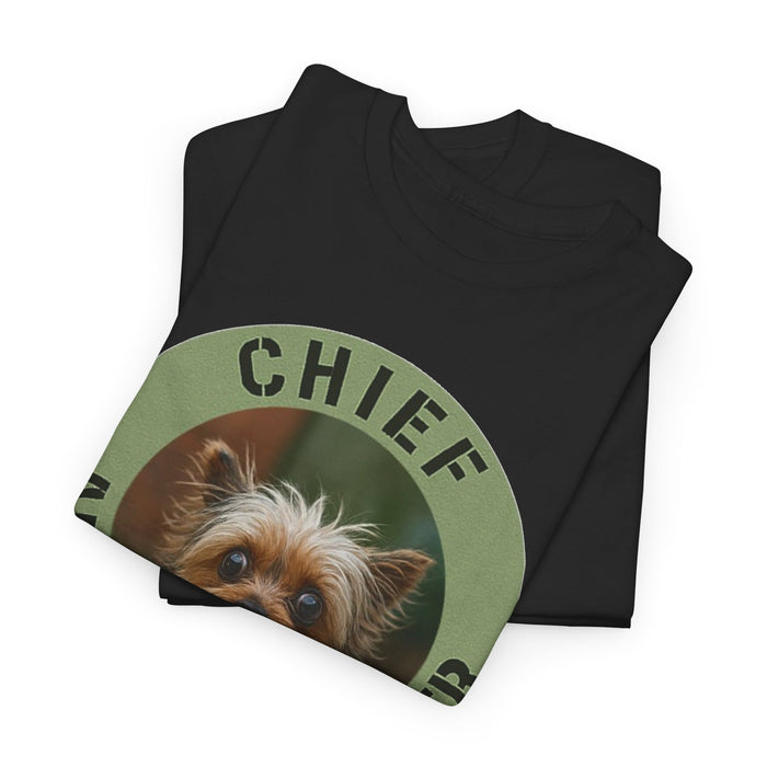 T-Shirt — Chief Anxiety Officer Funny Dog Tee (Yorkie)