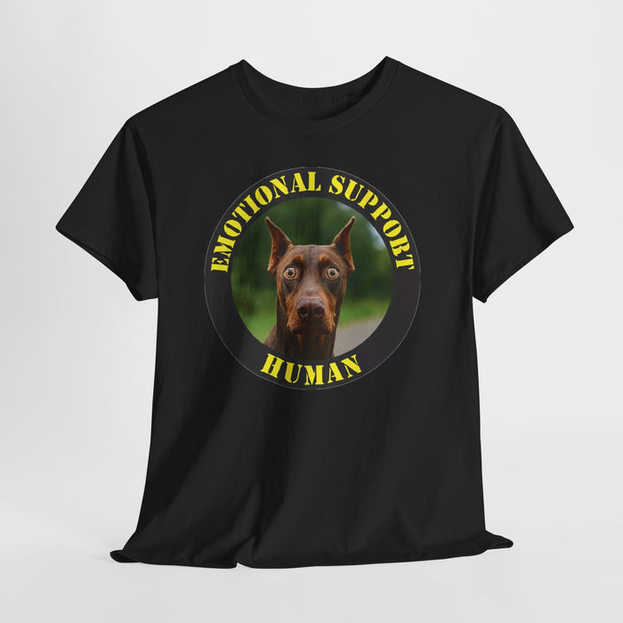 Emotional Support Human Tee — Doberman Pet Therapy T-Shirt