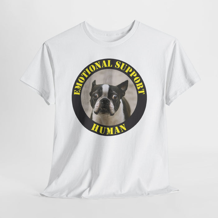 Emotional Support Human Tee — Funny Boston Terrier Pet Lover Shirt