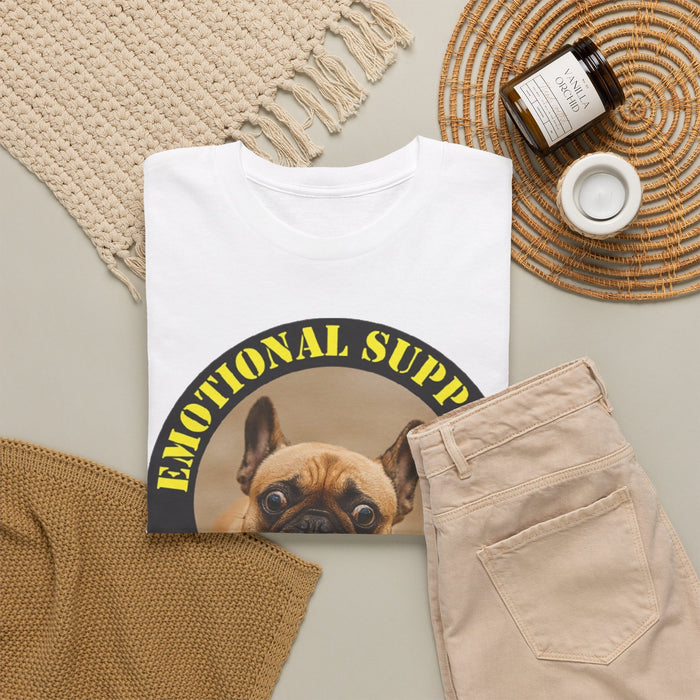 Emotional Support Human Tee — Cute French Bulldog Circle Graphic