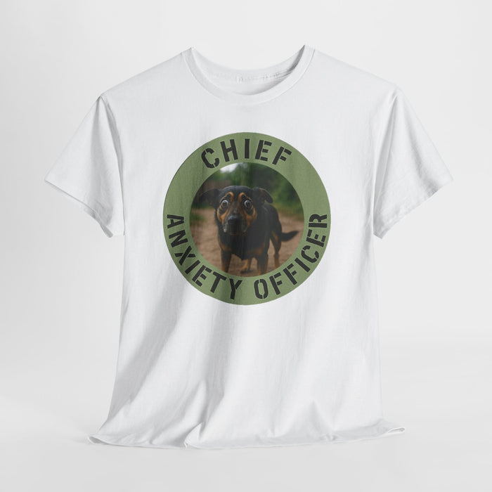 Chief Anxiety Officer T-Shirt — Funny Dog Anxiety Officer Tee