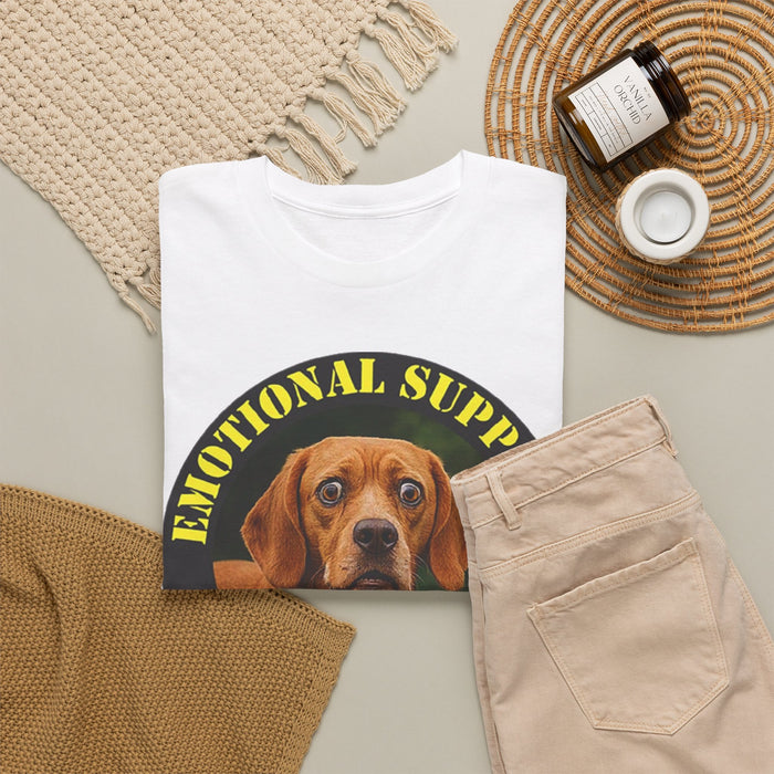 Emotional Support Human T-Shirt — Dog Portrait Graphic Tee, Funny Pet Lover Gift