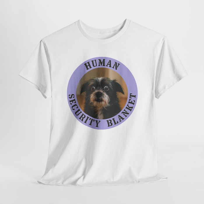 Human Security Blanket Dog Tee — Cute Rescue Pet T‑Shirt