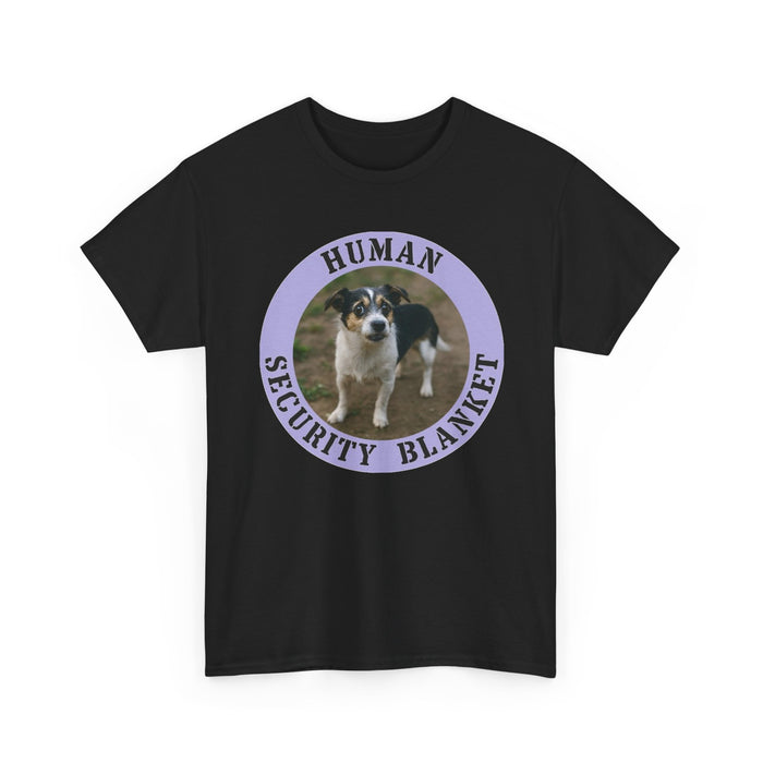 Human Security Blanket T-Shirt — Cute Puppy Graphic Tee for Dog Lovers