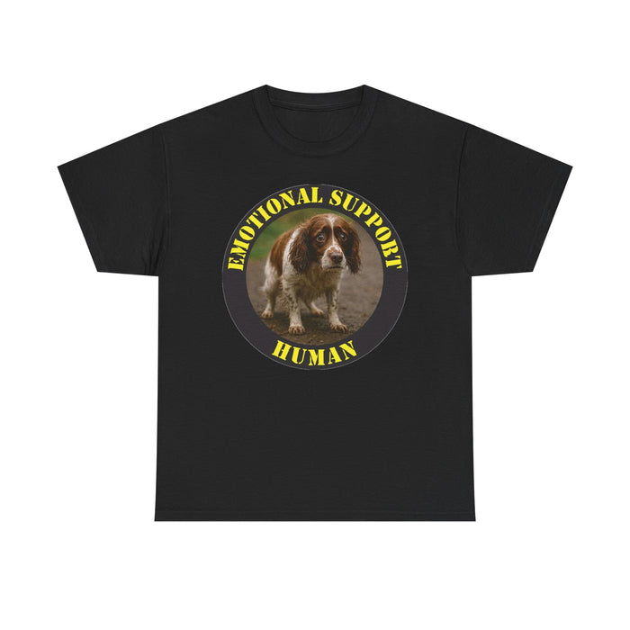 Emotional Support Human T-Shirt — Cute Basset Hound Rescue Tee