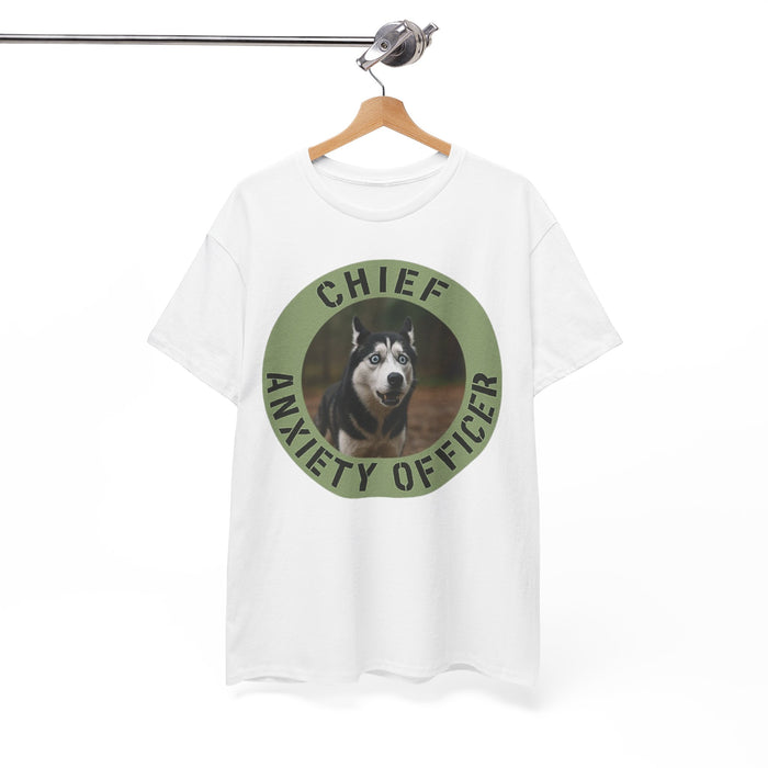 Chief Anxiety Officer T‑Shirt — Funny Dog Graphic Tee for Pet Lovers