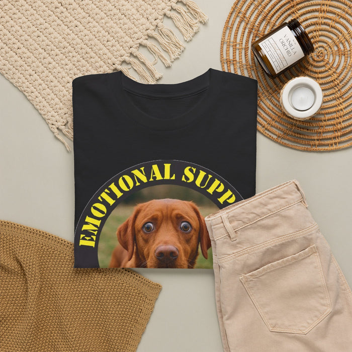 Emotional Support Human Tee – Funny Dog Photo Graphic T-Shirt