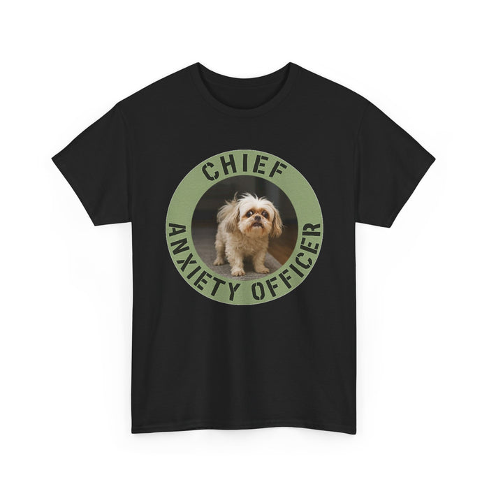 Chief Anxiety Officer T-Shirt — Cute Dog Humor Tee