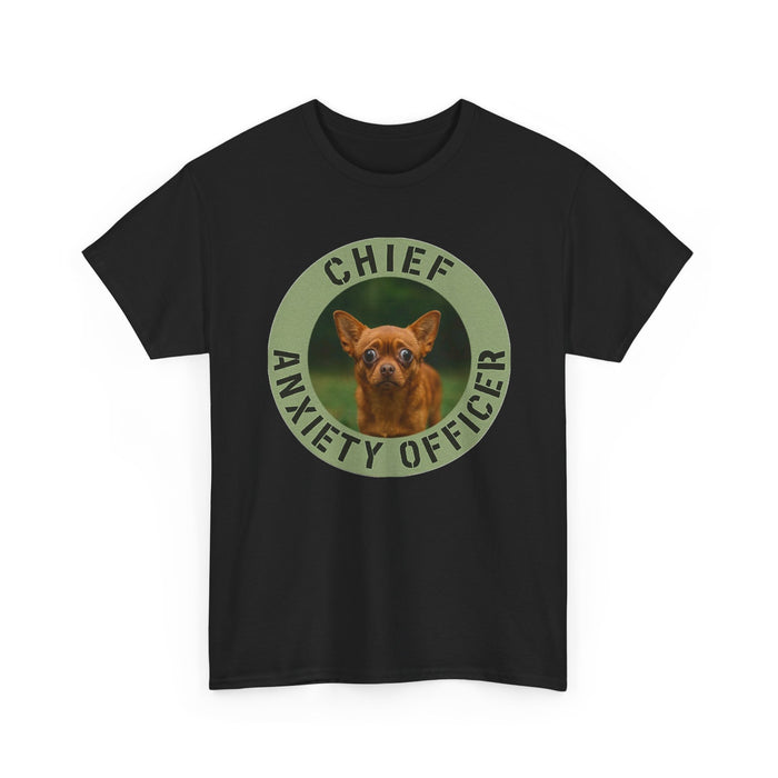 T‑Shirt — "Chief Anxiety Officer" Dog Graphic Tee