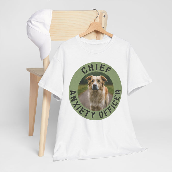 Chief Anxiety Officer T-Shirt — Funny Dog Graphic Tee for Dog Lovers