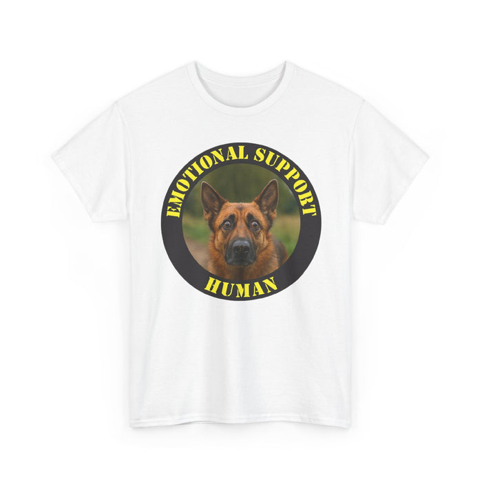 Emotional Support Human T‑Shirt — German Shepherd Therapy Dog Tee