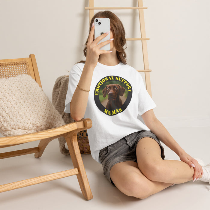 Emotional Support Human T-Shirt – Funny Dog Photo Tee for Pet Lovers