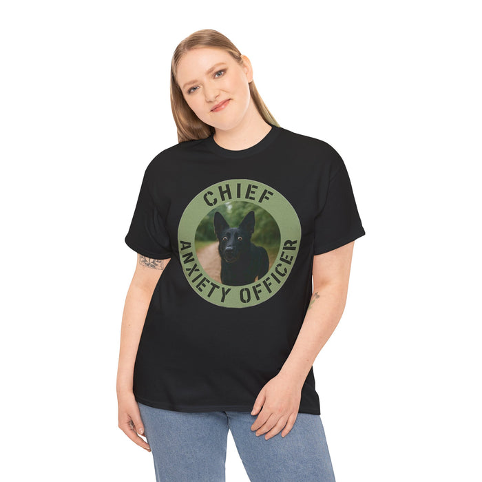 Chief Anxiety Officer Tee — Funny Dog Graphic T-Shirt