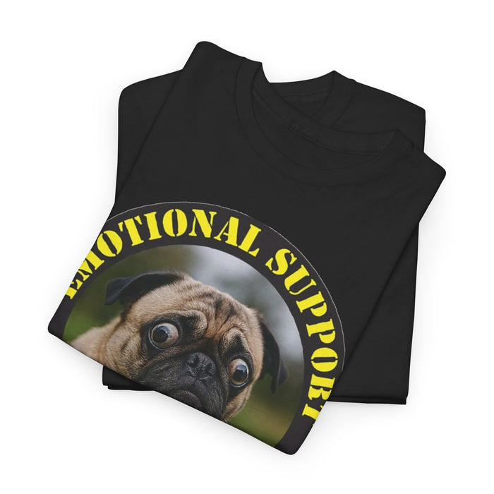 Emotional Support Human Tee — Pug Dog Graphic T-Shirt