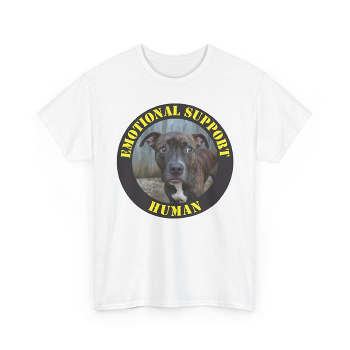 Pit Bull Emotional Support Human T-Shirt — Dog Photo Rescue Pet Lover Tee