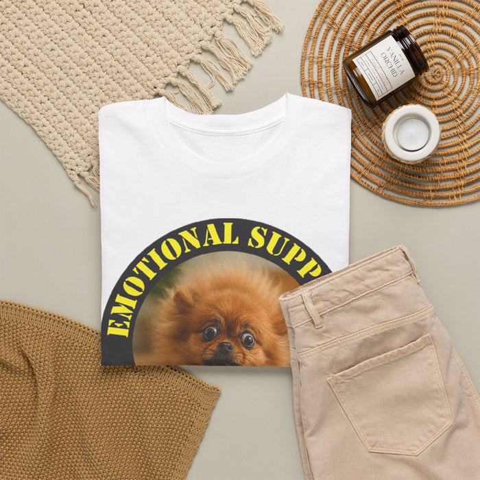 Emotional Support Human Tee — Cute Pomeranian Pet Lover Shirt
