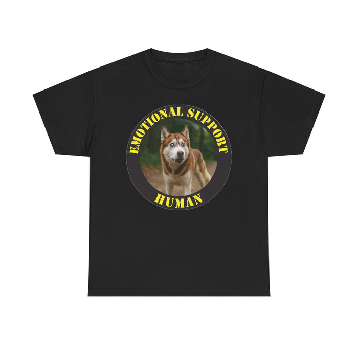 Emotional Support Human T-Shirt — Husky Pet Lover Tee