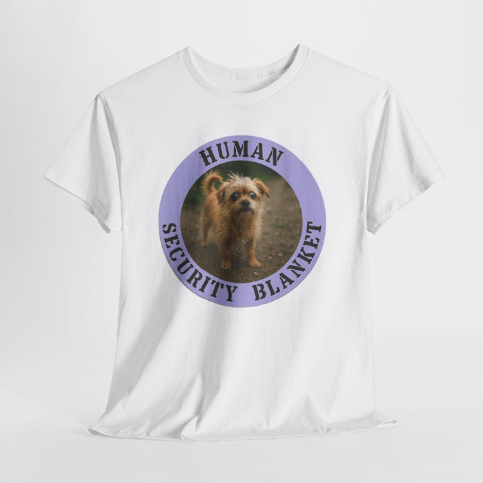 Dog 'Human Security Blanket' T-Shirt – Cute Small Dog Photo Tee