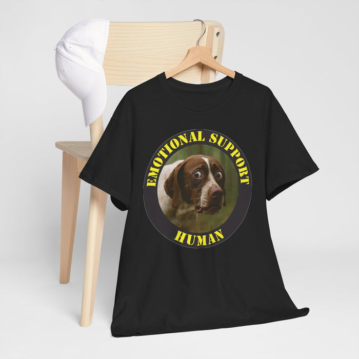 Emotional Support Human T-Shirt — Cute Dog Badge Graphic Tee