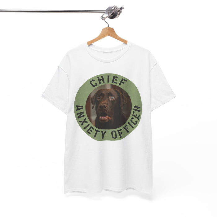 Chief Anxiety Officer Dog T‑Shirt – Funny Pet Lover Tee