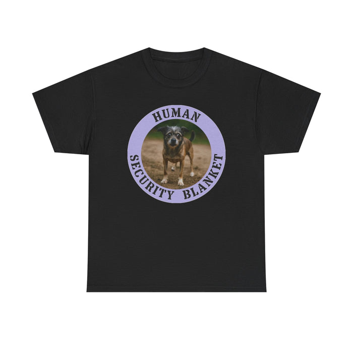 Dog Photo Tee — "Human Security Blanket" Graphic T-Shirt