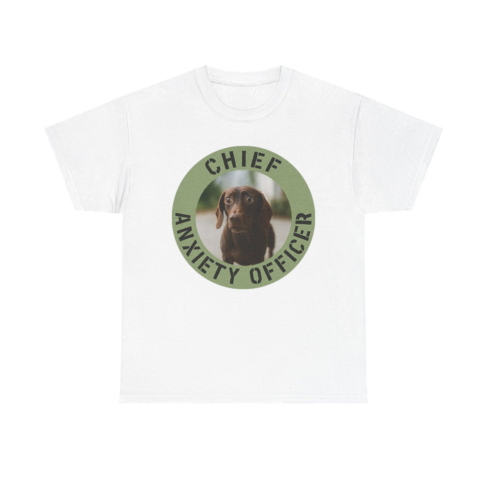 Chief Anxiety Officer T-Shirt — Funny Dog Graphic Tee for Pet Lovers