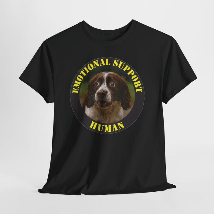 Emotional Support Human T‑Shirt — Dog Meme Tee for Pet Lovers