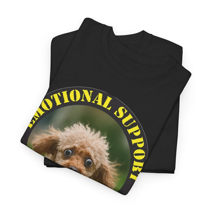 Emotional Support Human T‑Shirt — Cute Poodle Rescue Pet Lover Tee