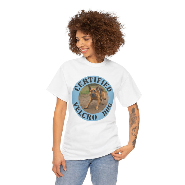 Certified Velcro Dog T‑Shirt — Funny Dog Mom/Dad Tee