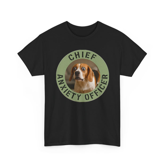 Chief Anxiety Officer T-Shirt — Cute Beagle Dog Graphic Tee